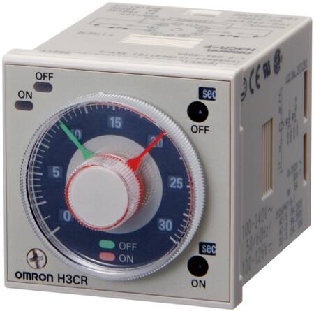 Omron tijdrelais puls-pauze-uitgang: relais 2 x W, 5 A-8 pins-voeding: 100-240 VAC/100-125 VDC-tijdsbereik: 0,05 s tot 300 uur.